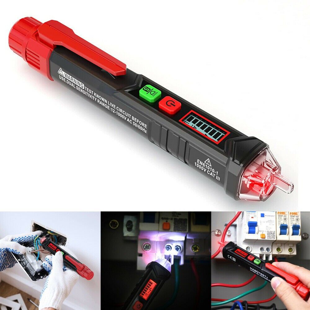 ACPen LCD Test Pencil 12V-1000V Sensitivity Electric Compact Pen Digital Voltage Tester-image-14