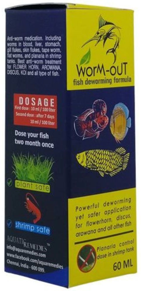 Worm-Out Fish Deworming Formula 60ml Aquatic Plant Fertilizer