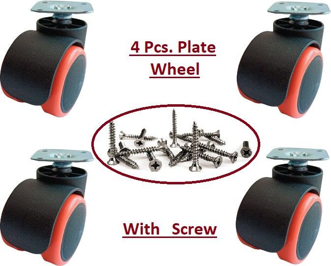 biway Orange Plate Wheels Appliance Furniture Caster-picture-23
