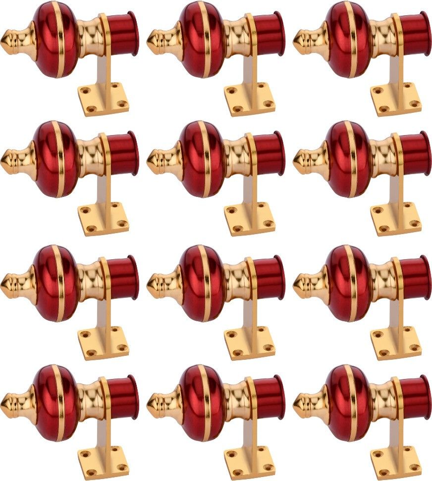 sun shield Gold, Maroon Curtain Hooks Metal-picture-12