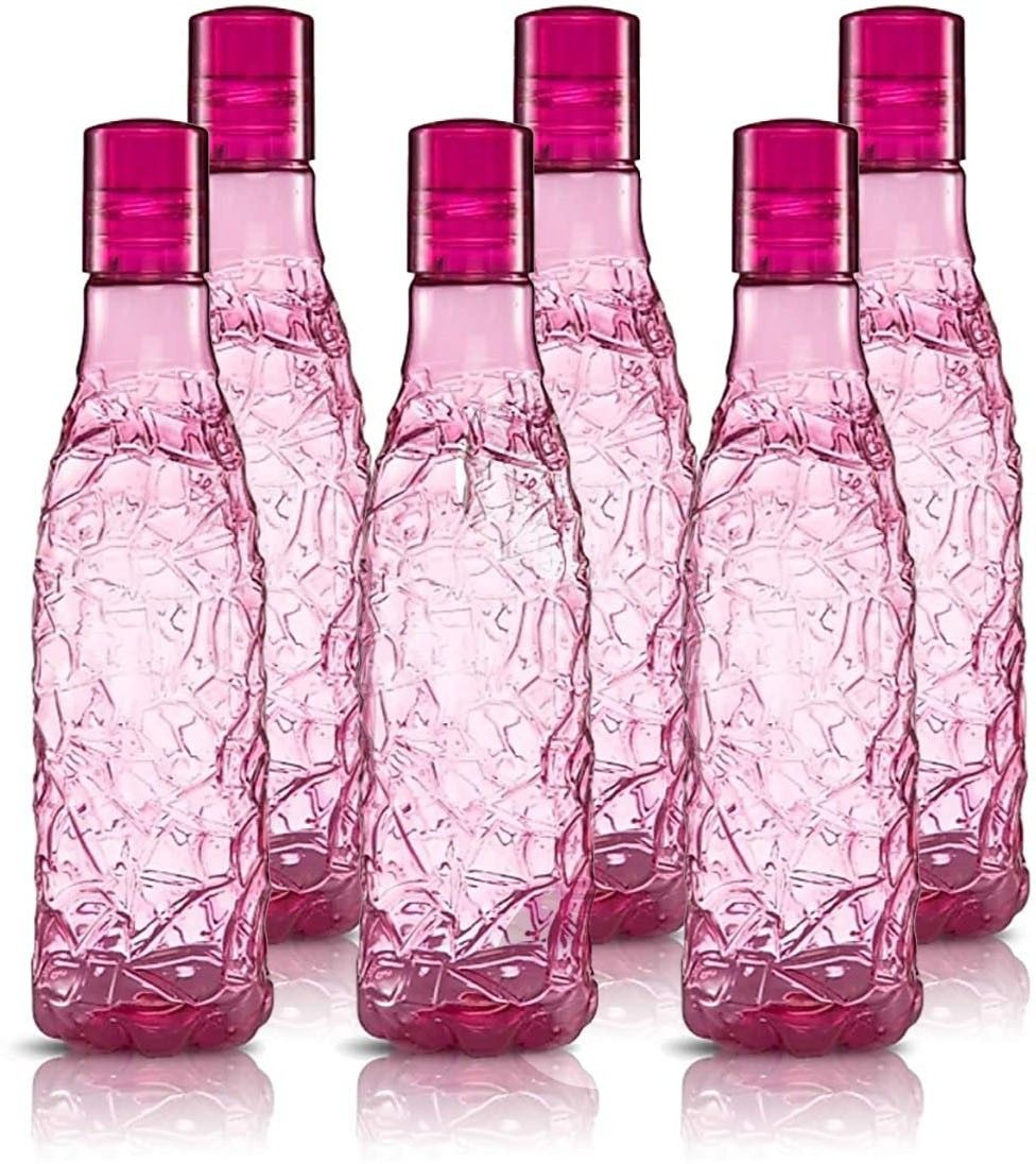 Antic Bottle Fridge, for Home Office Gym School Boy, Pack of 6 (Pink) 1000 ml Bottle