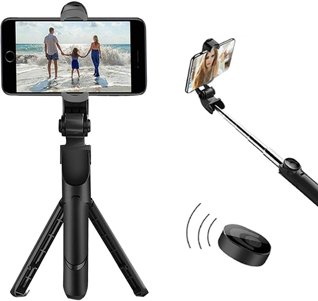 Wanzhow High Quality Tripod 3in1 Selfie Stick Multi-function Wireless Bluetooth Monopod image 1