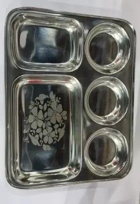 5 in 1 Floral Design Sectioned Plate