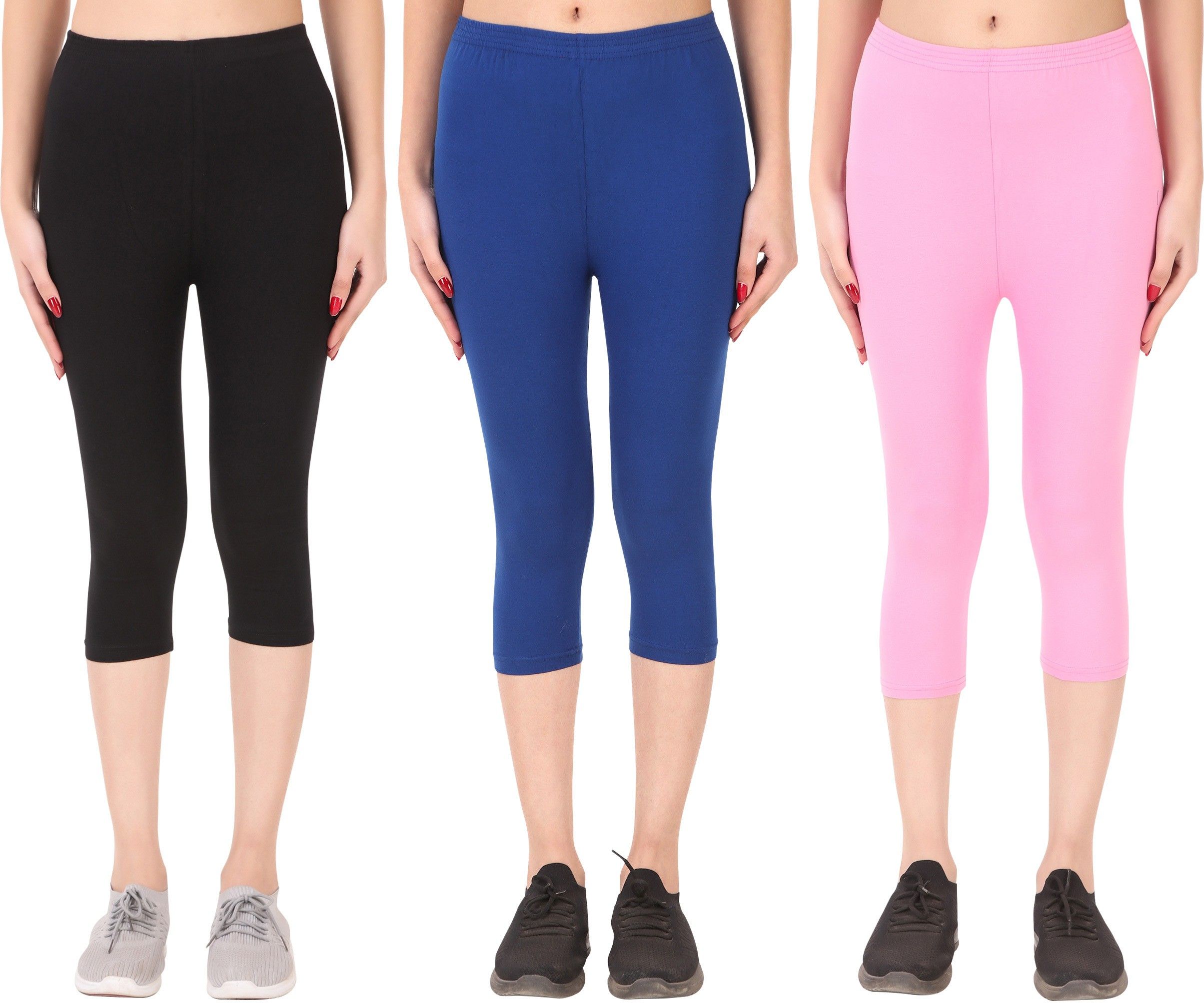 Cotton Lycra capri for women,capri for ladies,capri for girls Women Multicolor Capri-image-20