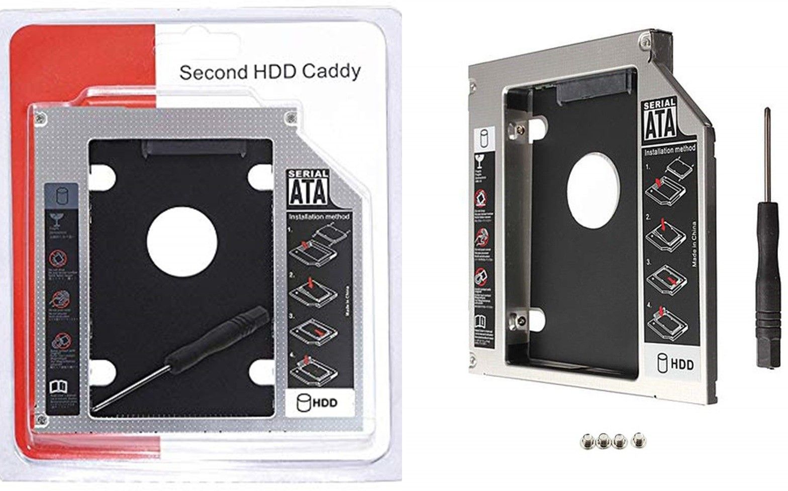 GIPTIP HDD 9.5MM CADDY SATA 2nd CD/DVD-ROM to Expanded Data Storage for All PC/Laptop 2.5 inch 9.5 MM Universal HDD Caddy Internal Hard Drive Enclosure-picture-28