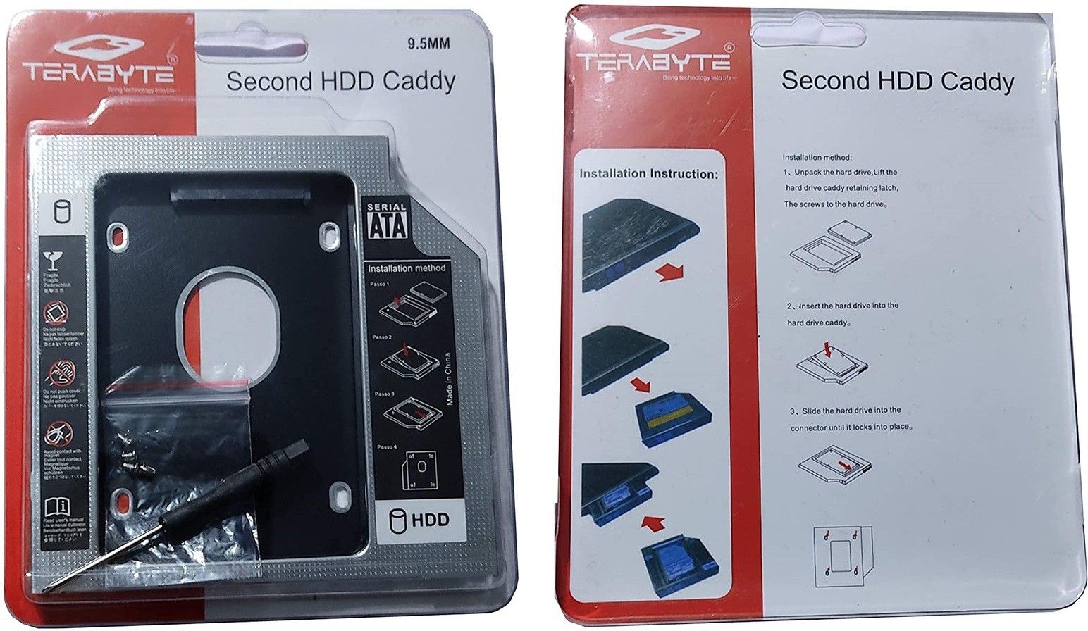 GIPTIP SATA 2nd HDD 9.5MM CADDY CD/DVD-ROM to Expanded Data Storage for All PC/Laptop 2.5 inch 9.5 MM Universal HDD Caddy Internal Hard Drive Enclosure-picture-24