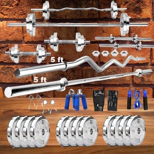 15 kg Steel Plates Combo (5KGX2, 2.5KGX2 ) Home Gym Combo-image-44