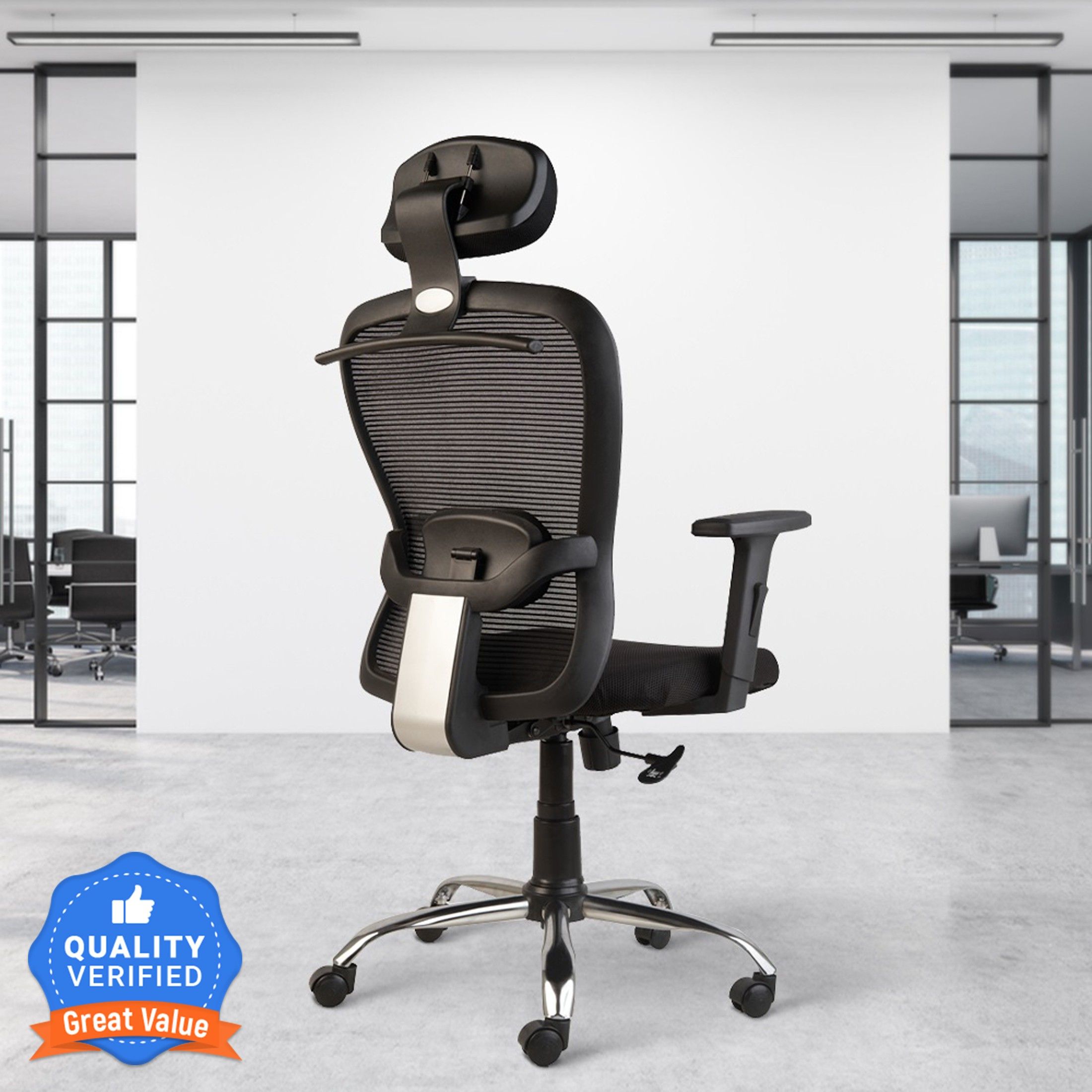 Aries C160 High Back Mesh Office Adjustable Arm Chair-image-15