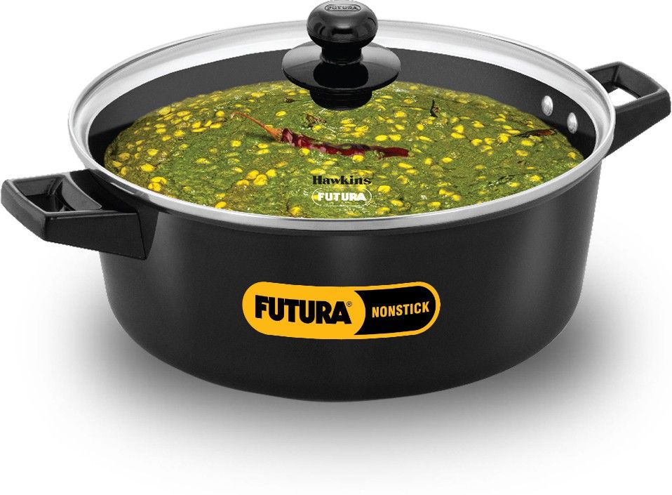 Cook n Serve Bowl with Glass Lid (INCB50G) Sauce Pan 28 cm diameter with Lid 5 L capacity