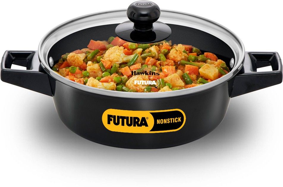 Cook n Serve Bowl with Glass Lid (INCB20G) Sauce Pan 22 cm diameter with Lid 2 L capacity