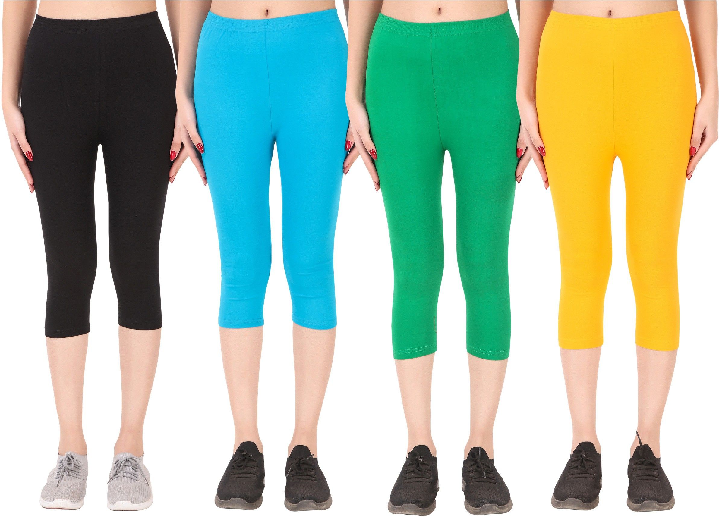 ayvina Cotton Lycra capri for women,capri for ladies,capri for girls Women Multicolor Capri-picture-16