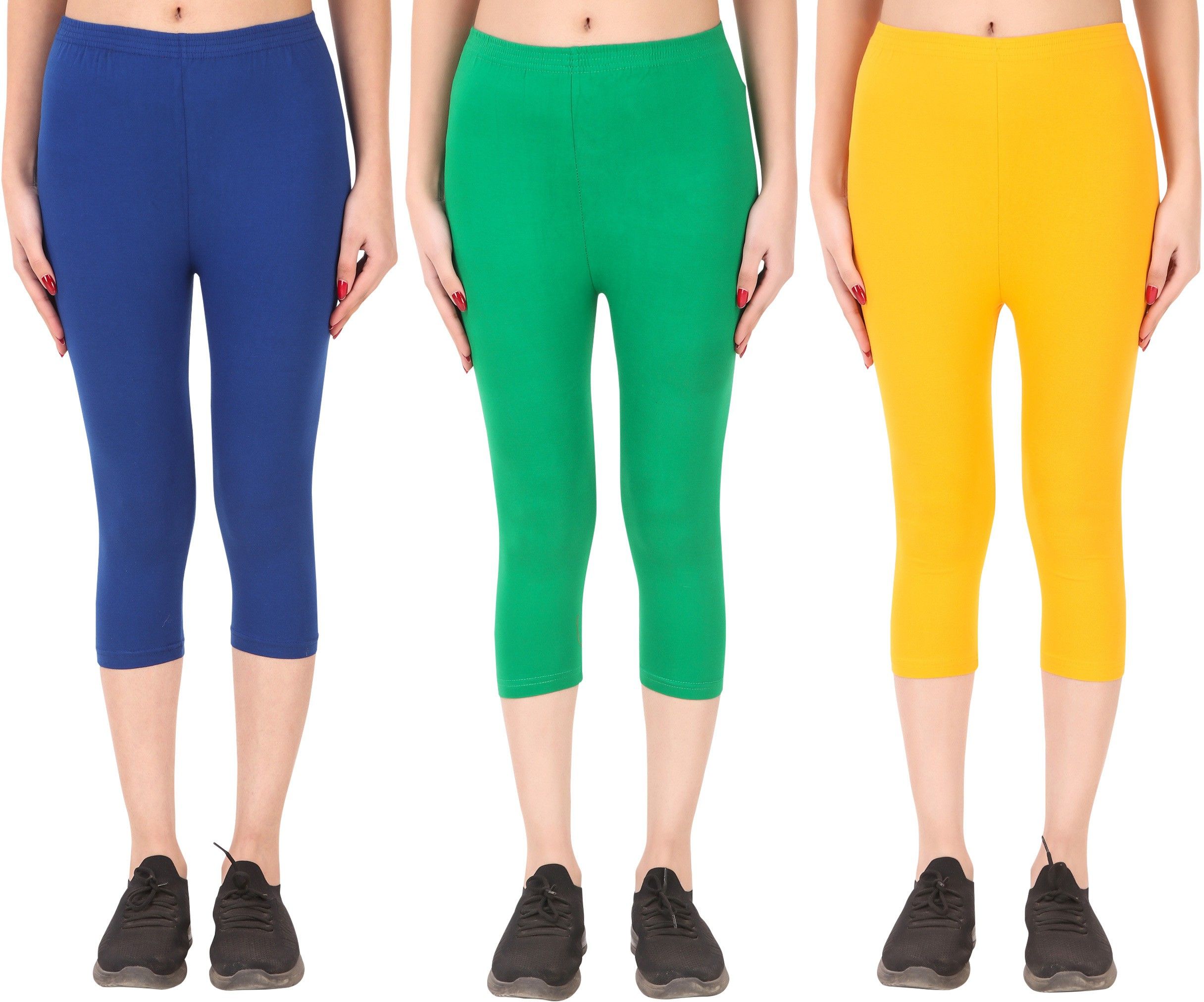 ayvina Cotton Lycra capri for women,capri for ladies,capri for girls Women Multicolor Capri-picture-30