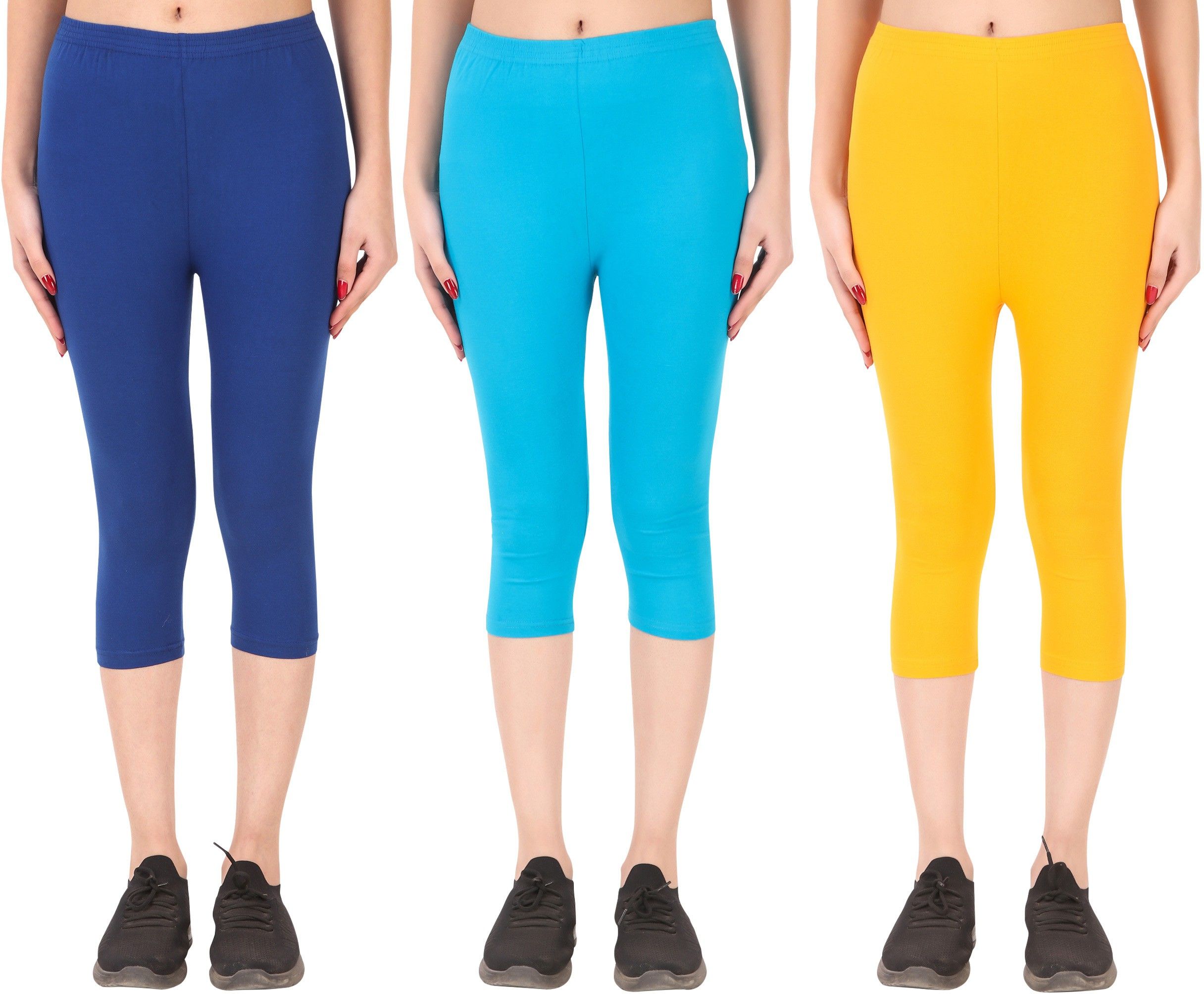ayvina Cotton Lycra capri for women,capri for ladies,capri for girls Women Multicolor Capri-picture-38
