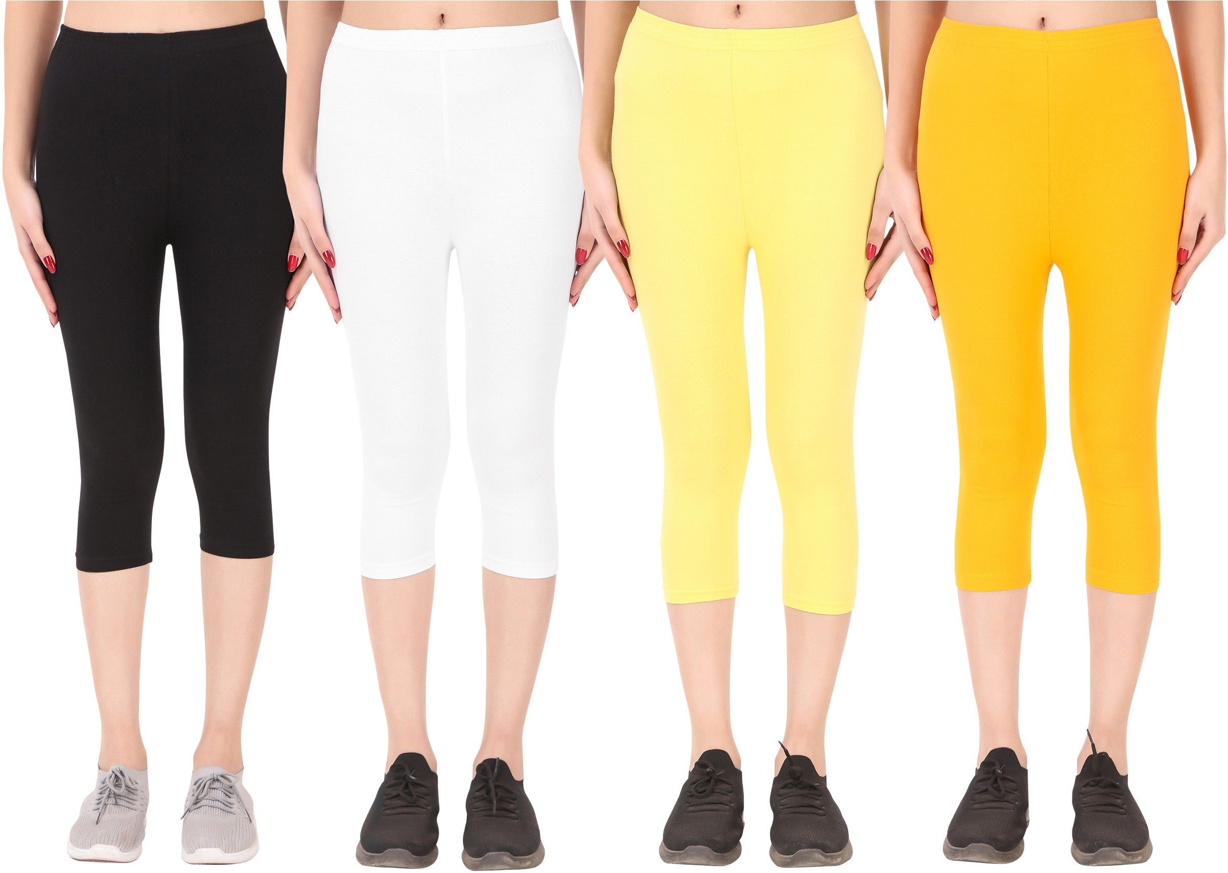 Cotton Lycra capri for women,capri for ladies,capri for girls Women Multicolor Capri-image-26