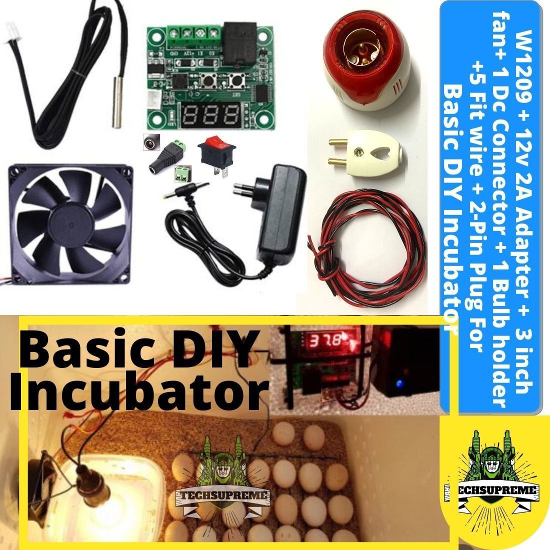 Best combo for DIY W1209 incubator controller Micro Controller Board Electronic Hobby Kit