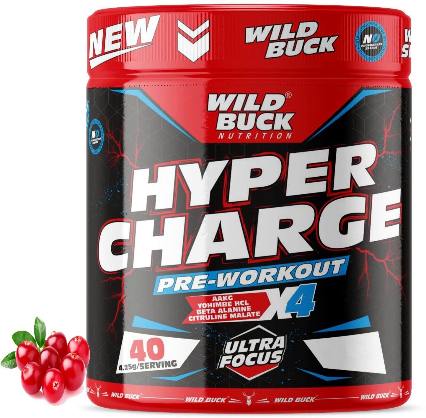Hyper Charge Pre-Workout For Hardcore Pump ,Non-Crash Energy Both For Men &Women Energy Drink