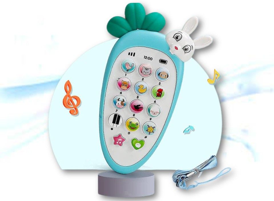 haulsale Carrot/Radish Style Baby Cell Phone Toy With Light & Various Music Sounds19-picture-4