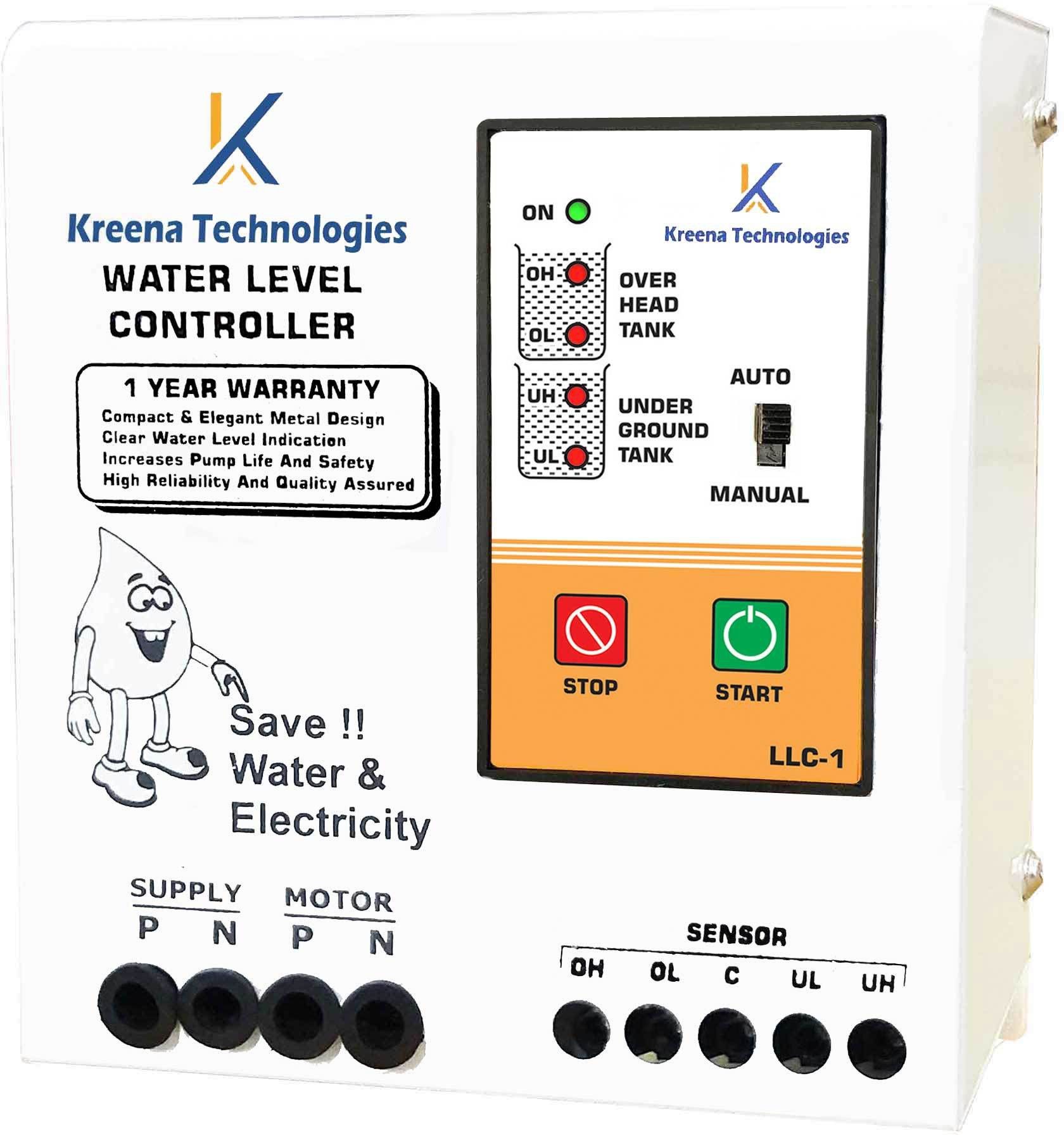 kreena technologies Metal body Fully auto water controller for up and down tank with 6 sensors Wired Sensor Security System-picture-25