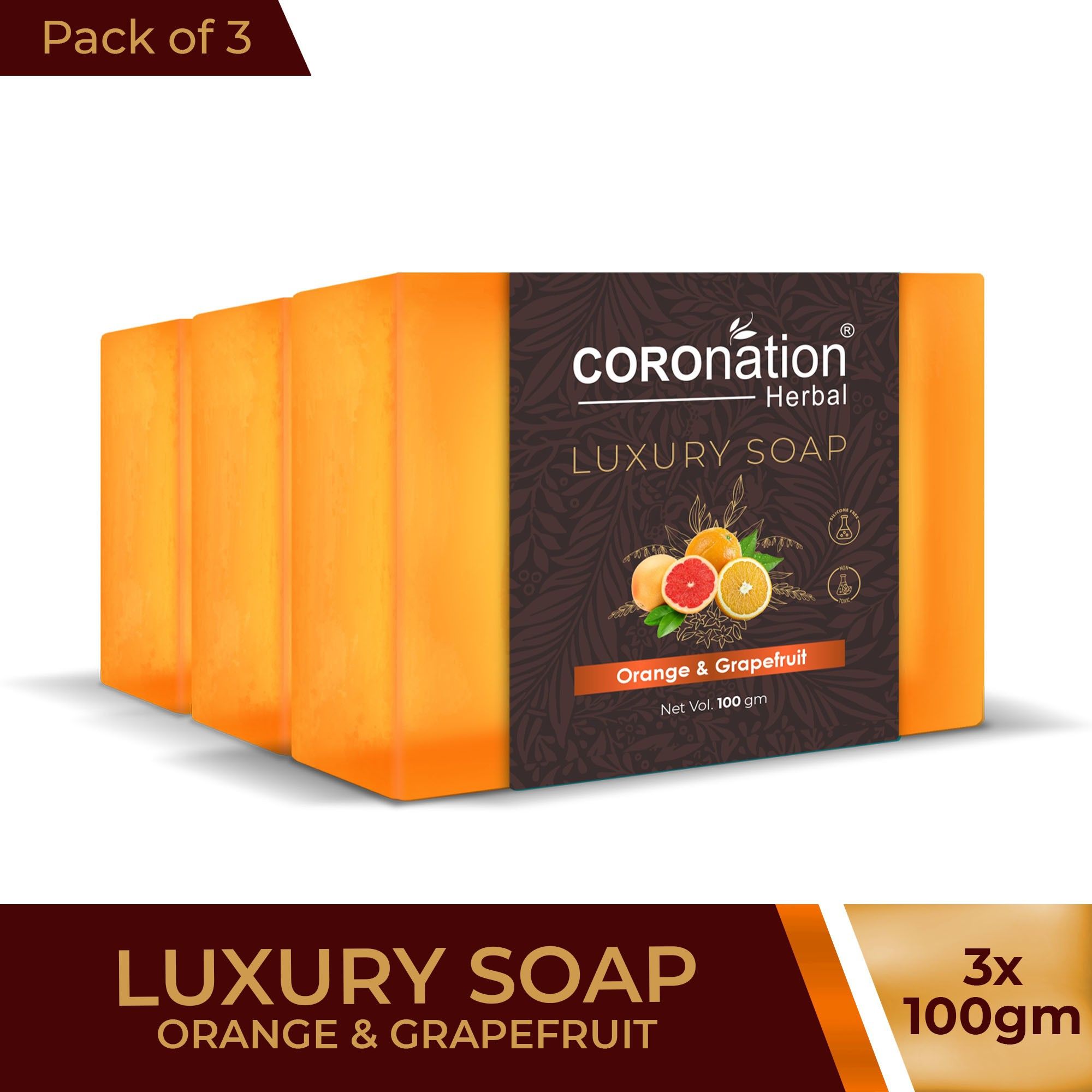 Unisex Orange & Grapefruit Skin Brightening Soap For Youthful Glowing Complexion-image-5