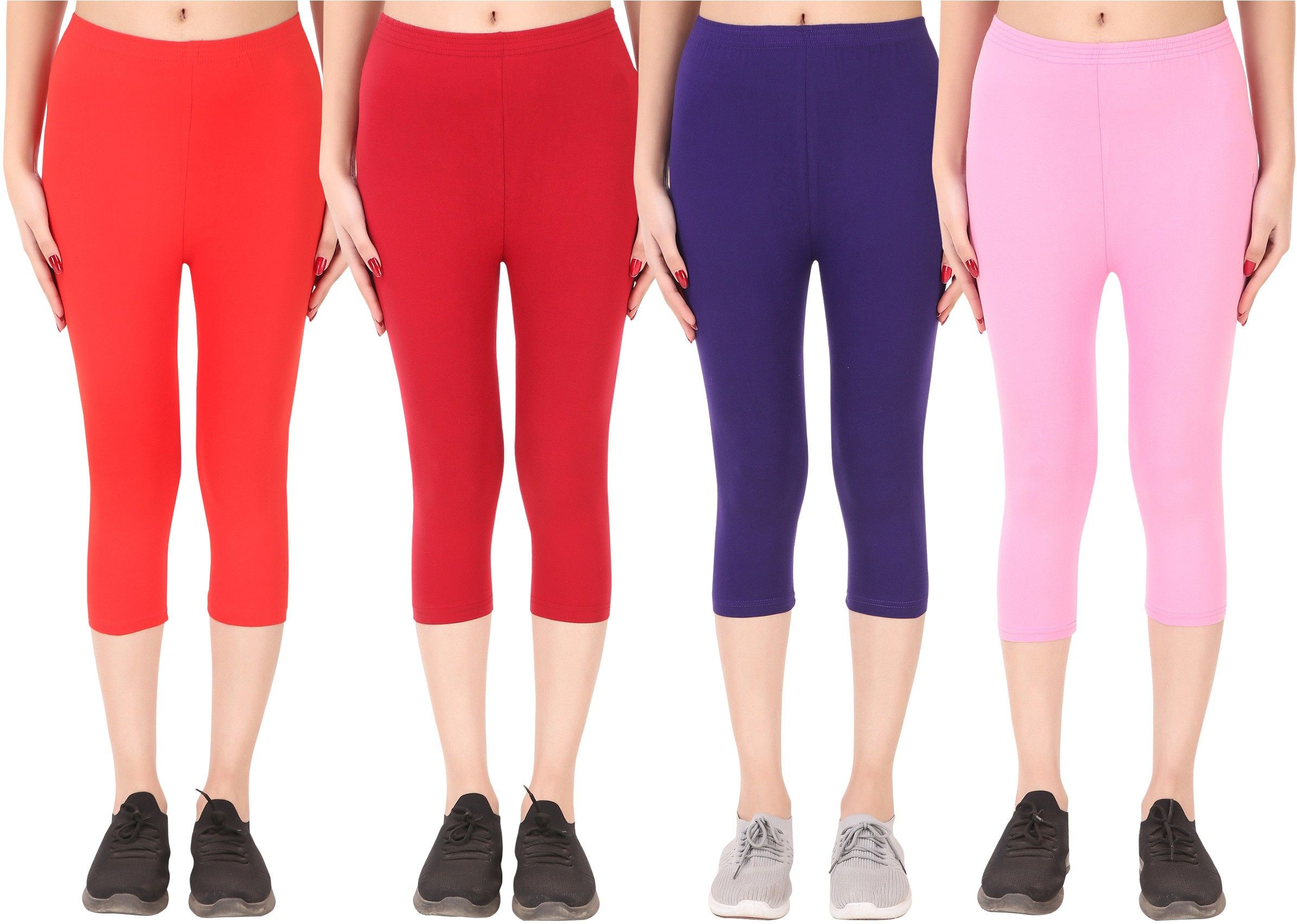 ayvina Cotton Lycra capri for women,capri for ladies,capri for girls Women Multicolor Capri-picture-31