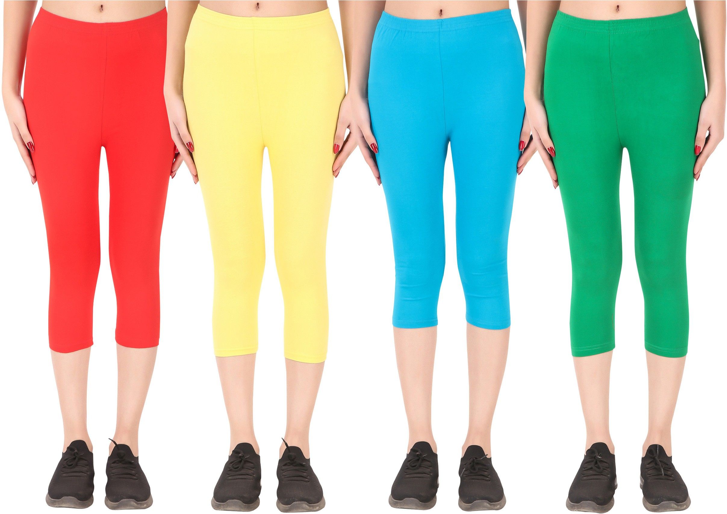 ayvina Cotton Lycra capri for women,capri for ladies,capri for girls Women Multicolor Capri-picture-36