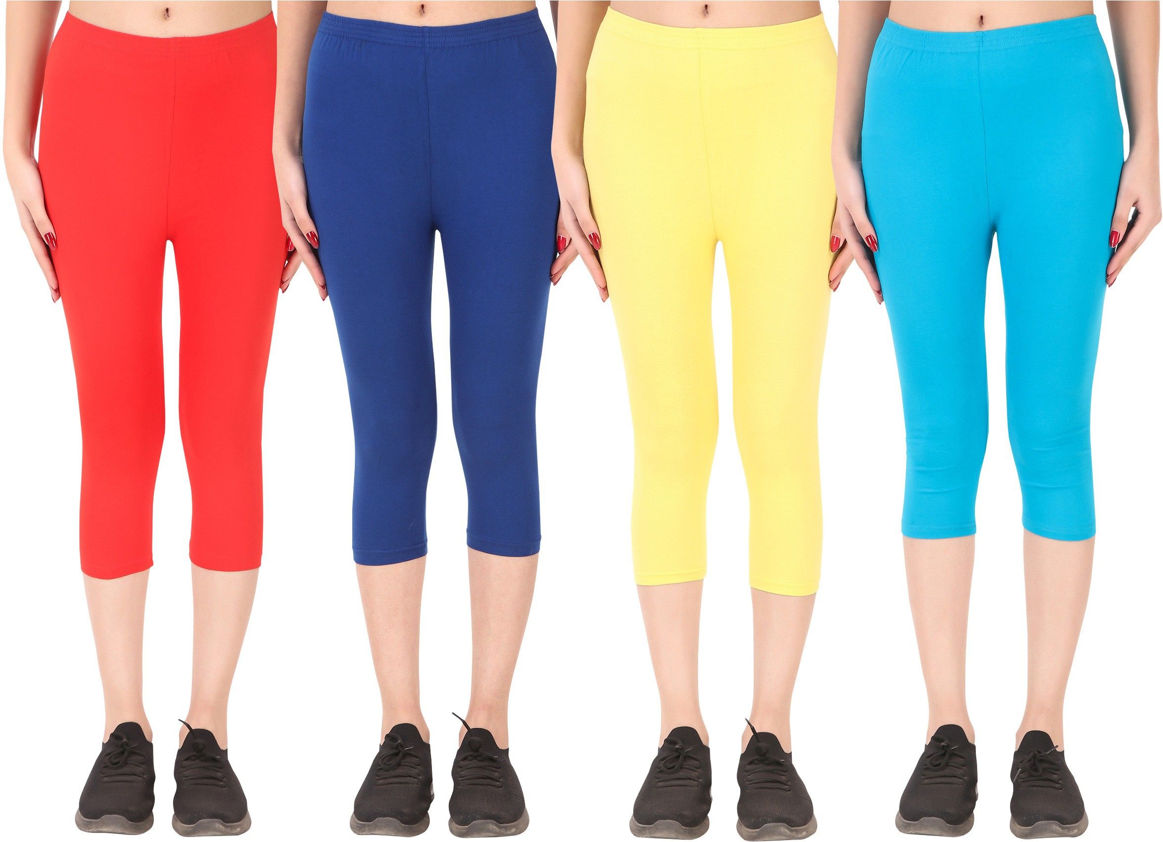 Cotton Lycra capri for women,capri for ladies,capri for girls Women Multicolor Capri-image-24