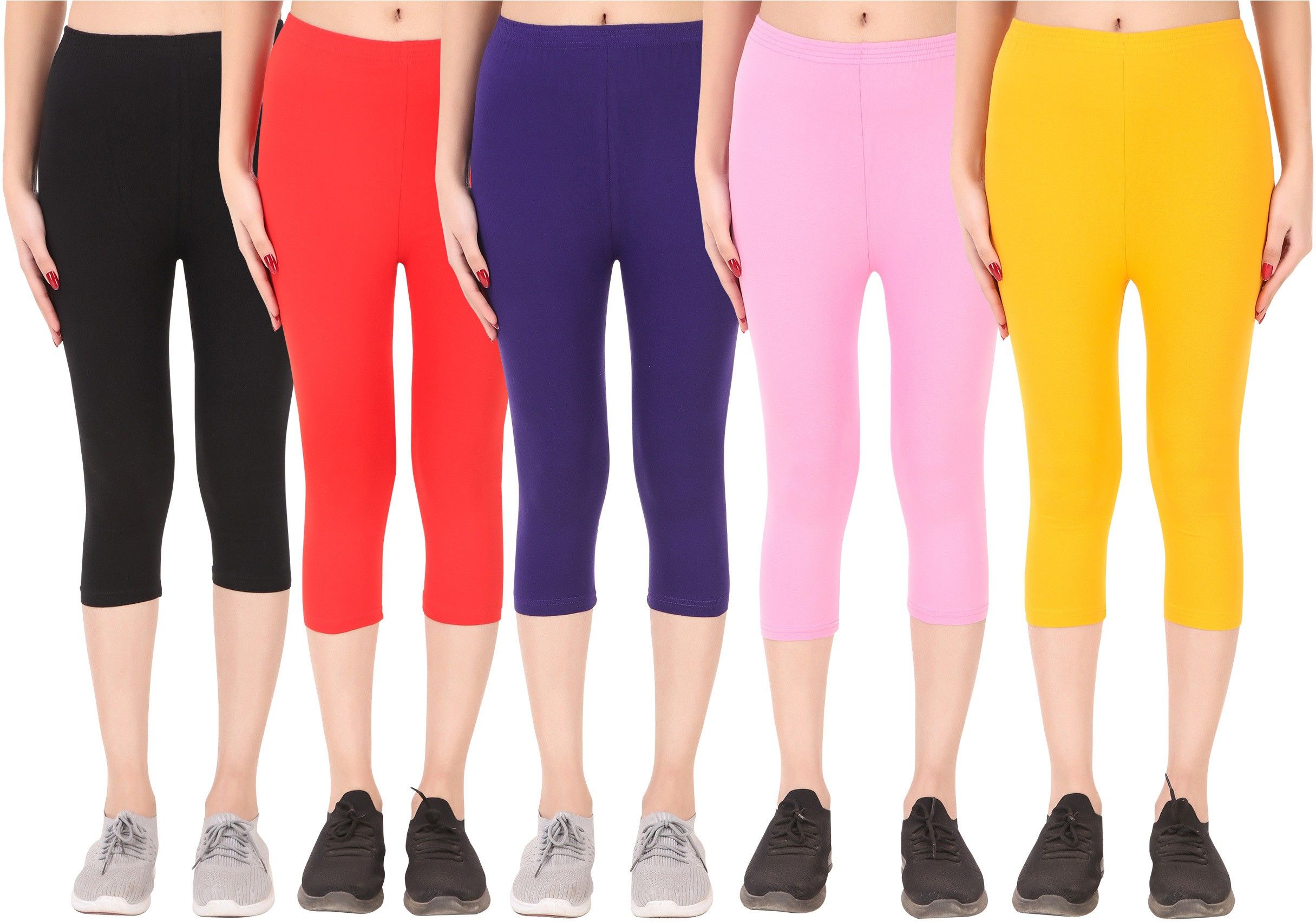 ayvina Cotton Lycra capri for women,capri for ladies,capri for girls Women Multicolor Capri-picture-10