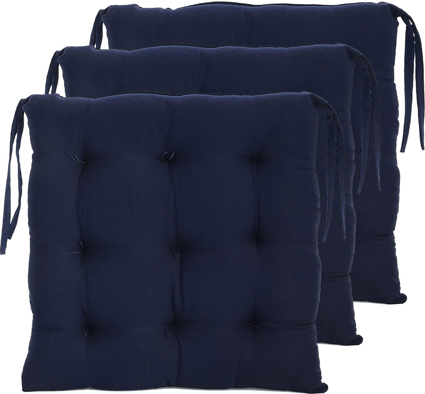 Microfibre Solid Chair Pad Pack of 3