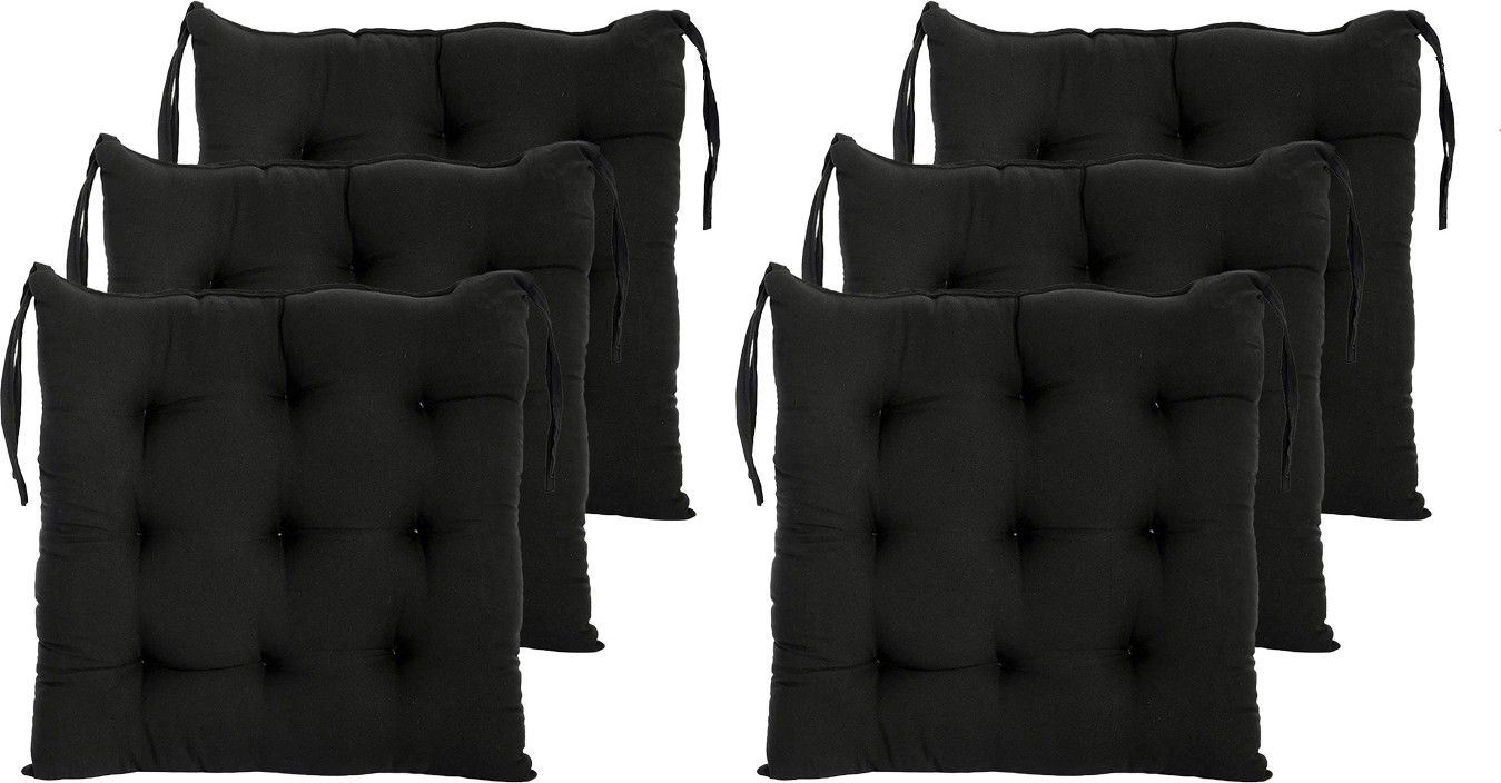 Microfibre Solid Chair Pad Pack of 6-image-44