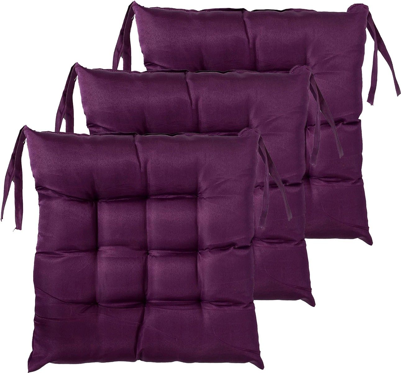 amak inc Microfibre Solid Chair Pad Pack of 3-picture-19