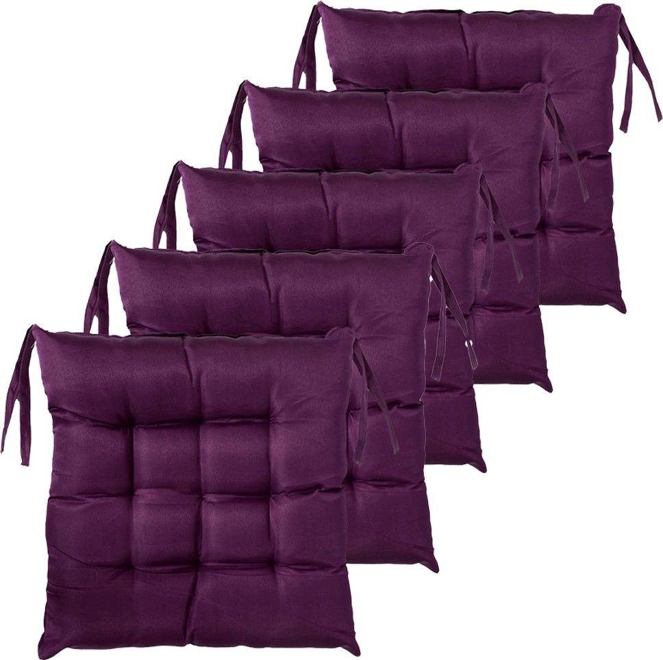 amak inc Microfibre Solid Chair Pad Pack of 5-picture-25