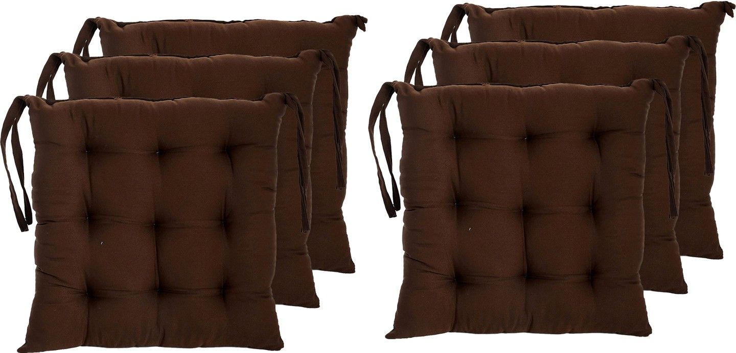 Microfibre Solid Chair Pad Pack of 6-image-45