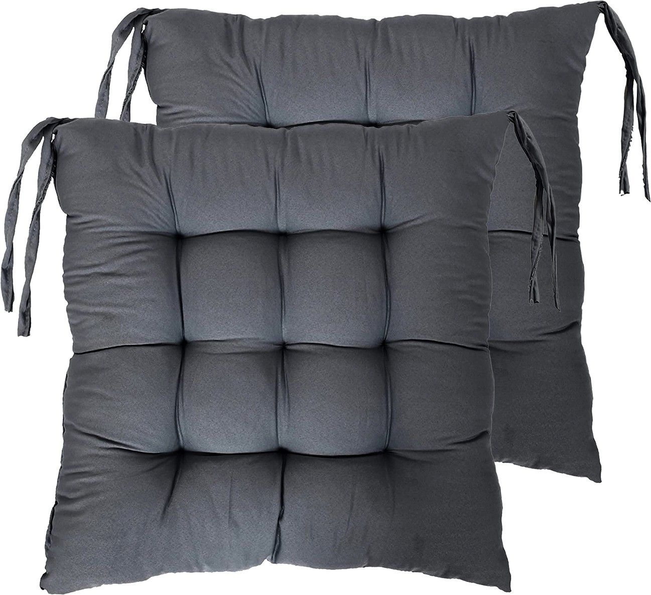 Microfibre Solid Chair Pad Pack of 2