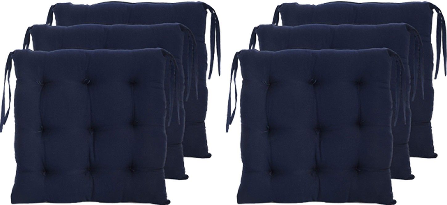 amak inc Microfibre Solid Chair Pad Pack of 6-picture-12
