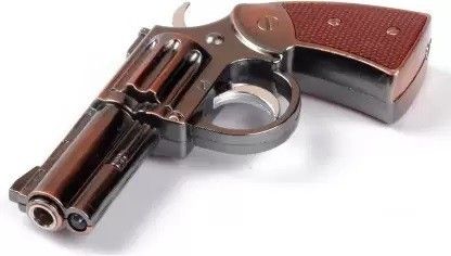 Refillable Lighter Gun Pistol Lighter with LED Light - Windproof Jet Flame Pocket Lighter-image-1