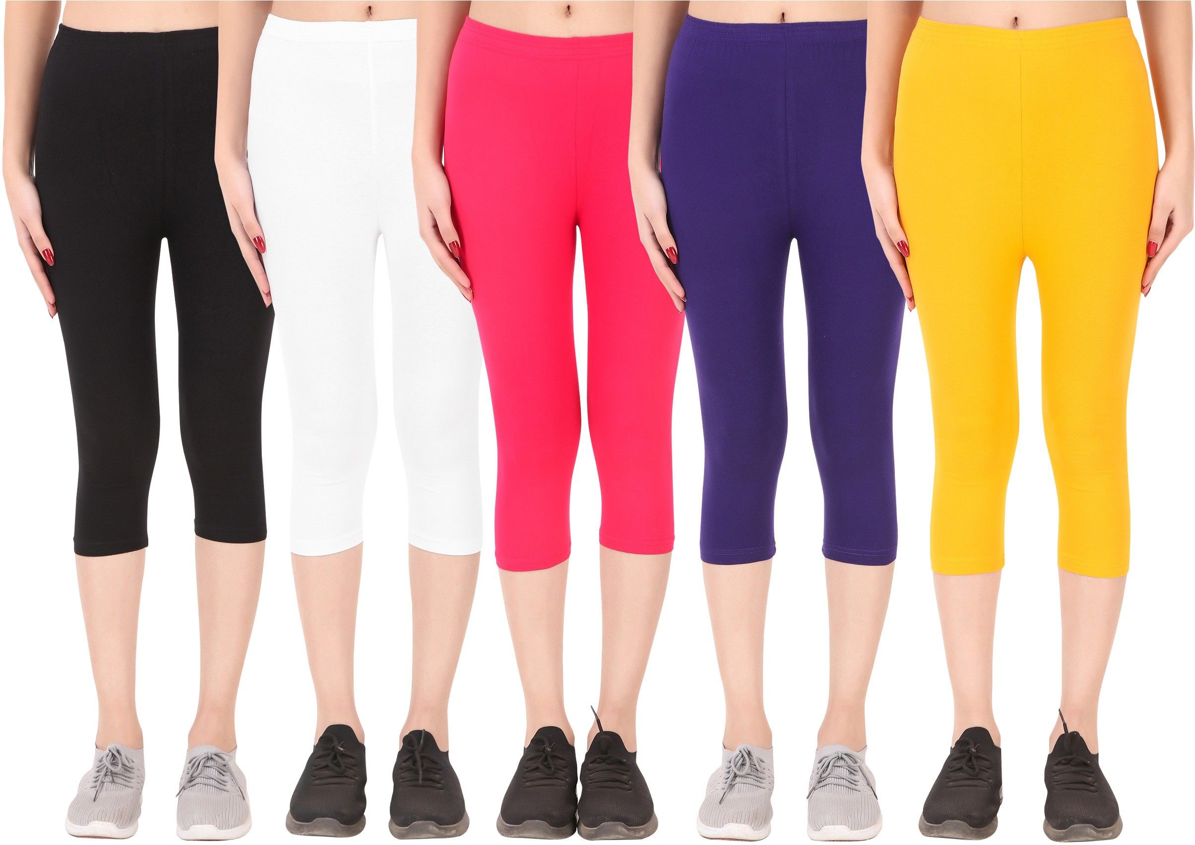 Cotton Lycra capri for women,capri for ladies,capri for girls Women Multicolor Capri-image-27