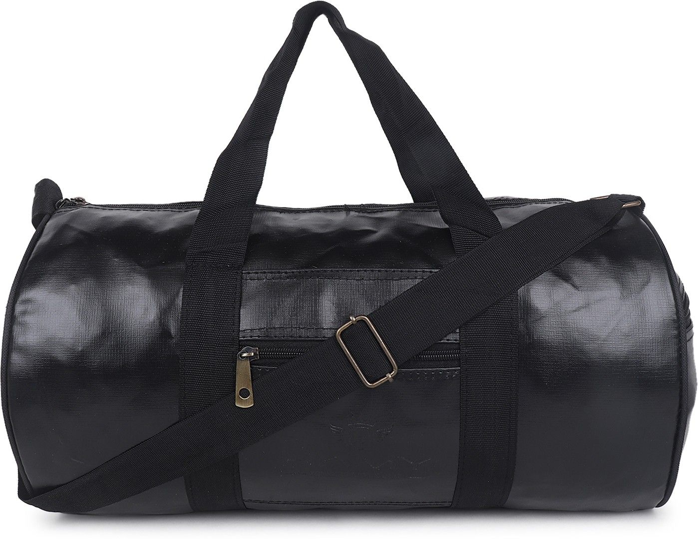 22 L Gym Duffel Bag - TREANDY GYM & SPORTS BAG 22L (BLACK) - Black, Brown-image-49