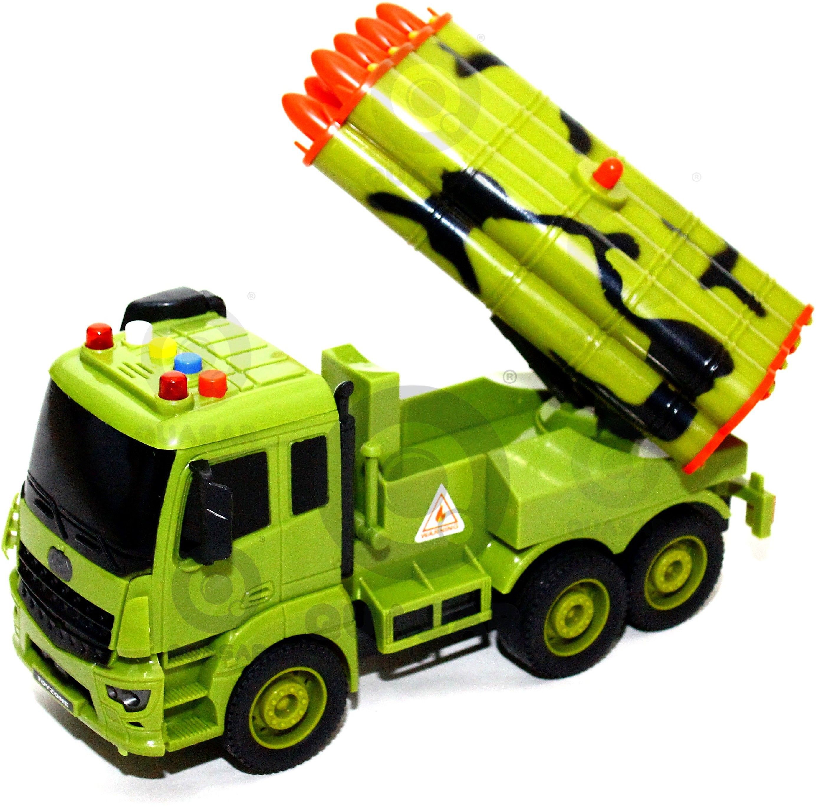 quasar Pruthvi Army Missile Launcher Tanker Vehicle Truck Pull Back Light Music 28CM-picture-7