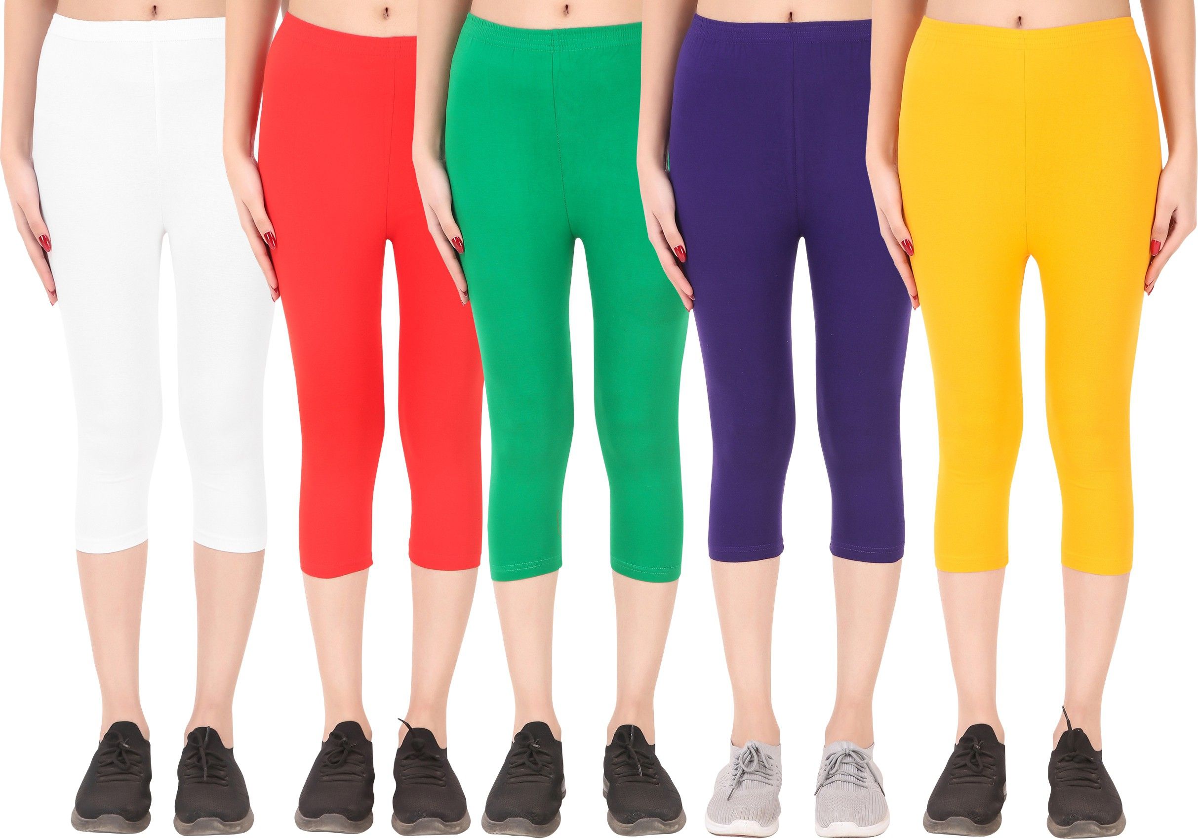 ayvina Cotton Lycra capri for women,capri for ladies,capri for girls Women Multicolor Capri-picture-10