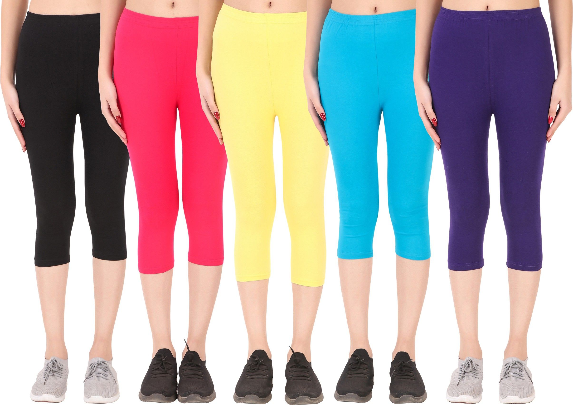 ayvina Cotton Lycra capri for women,capri for ladies,capri for girls Women Multicolor Capri-picture-21