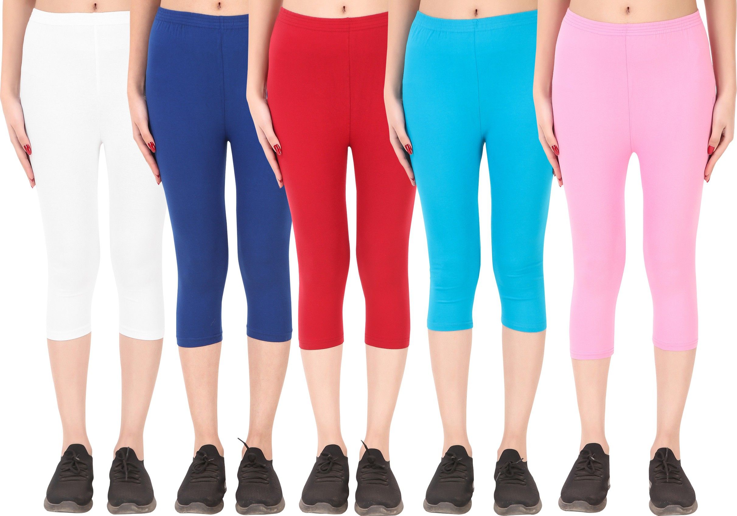 Cotton Lycra capri for women,capri for ladies,capri for girls Women Multicolor Capri-image-29
