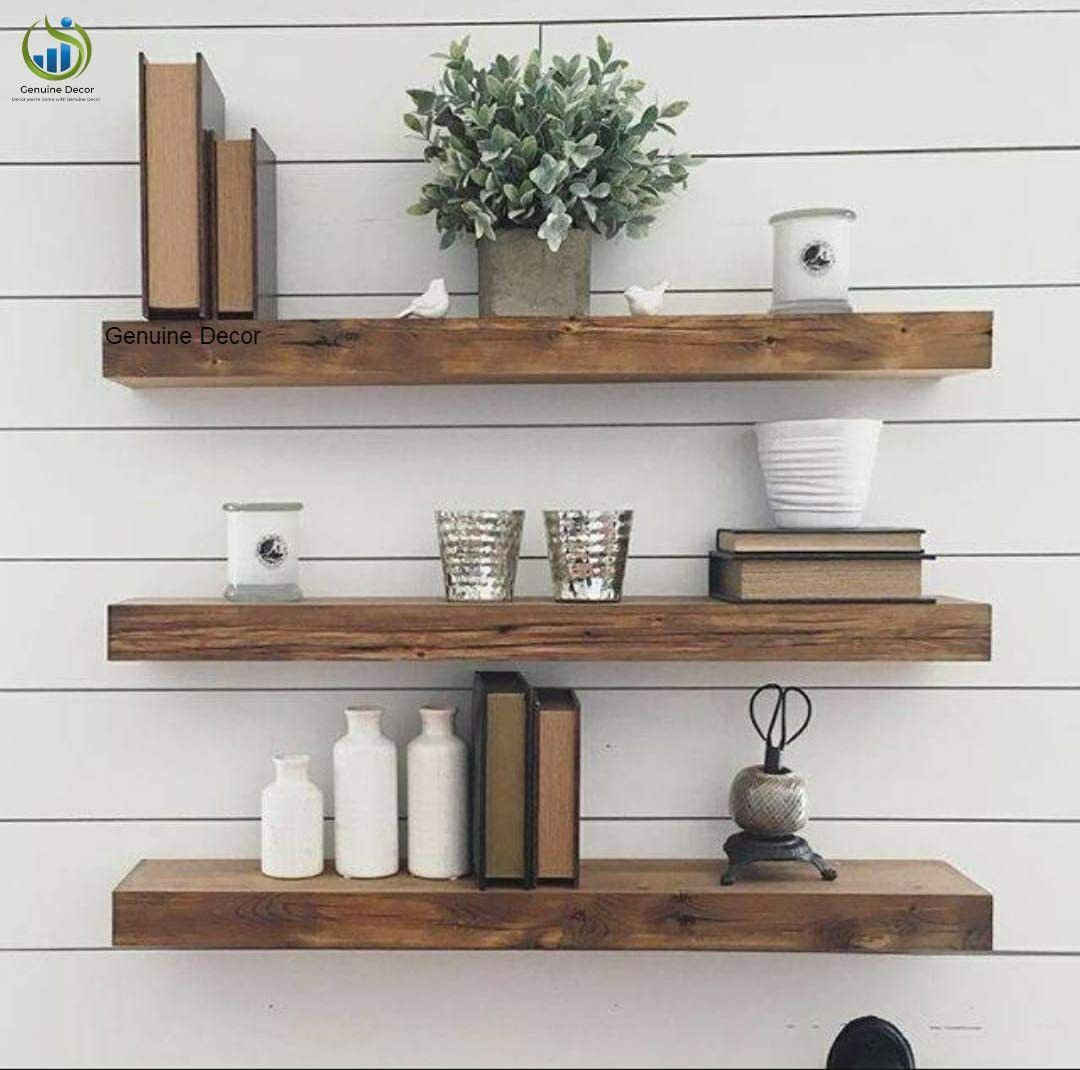 18 Inch Sheesham Wood Floating Shelves Wooden Wall Shelf-image-3