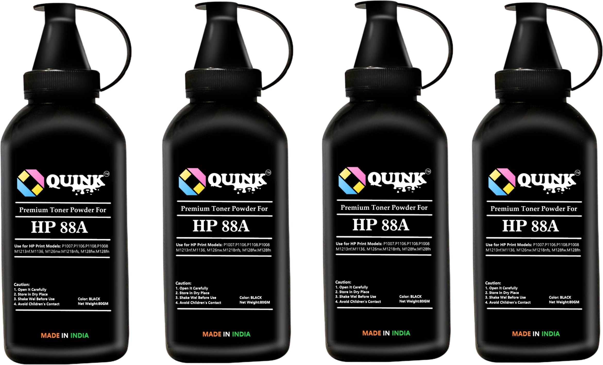 QUINK Black High Quality 88A / CC388X Toner for HP Laser Printers P1007, P1106, P1108, Black Ink Toner Powder-image-3