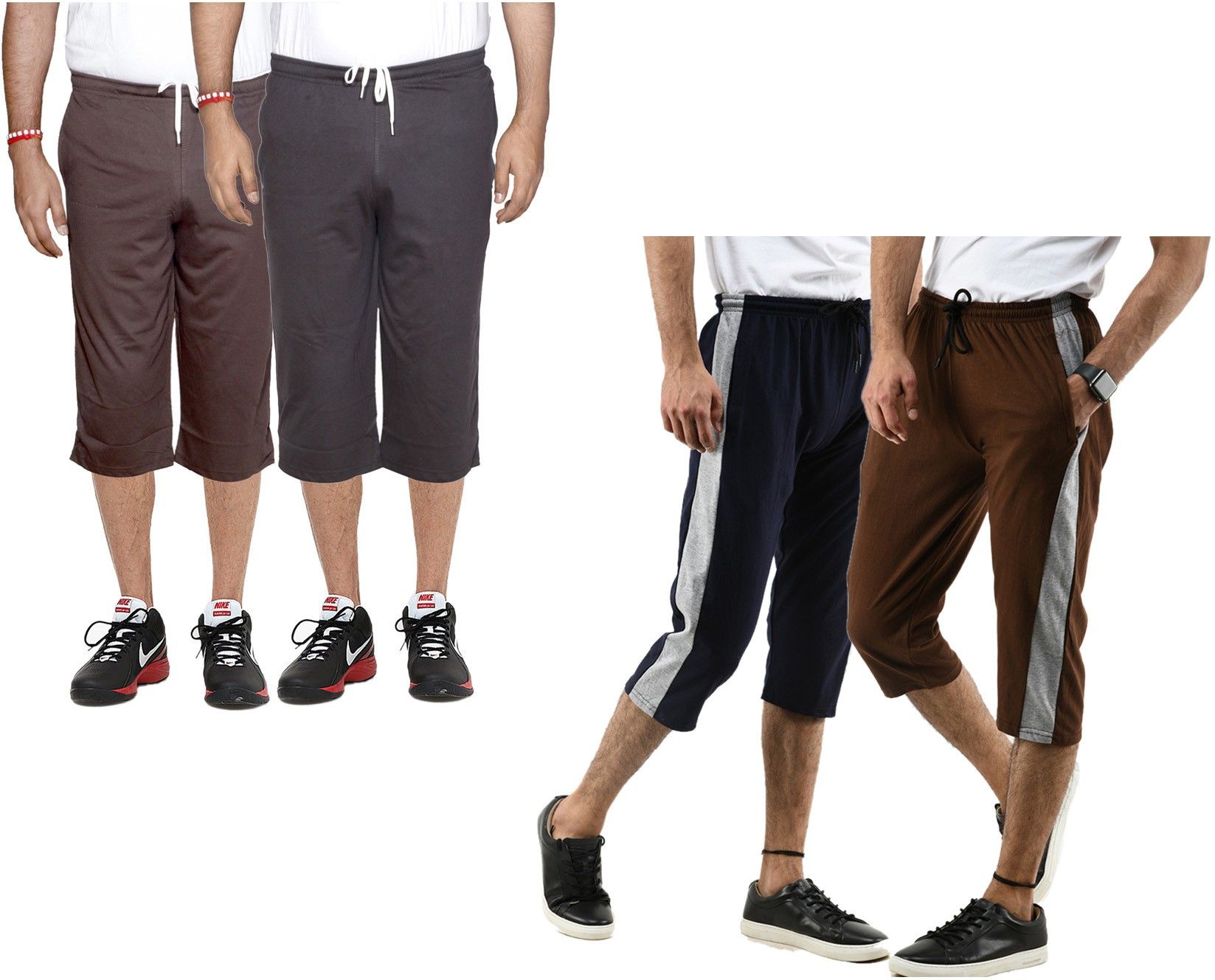 indiweaves Solid Men Three Fourths-picture-18