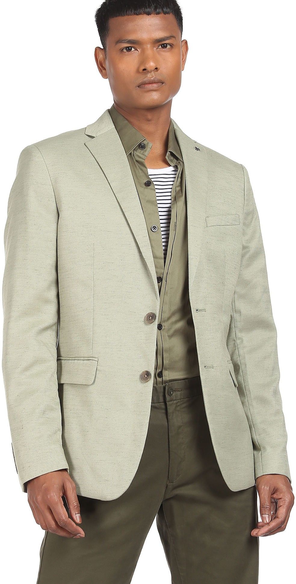 arrow Men Solid Single Breasted Formal Blazer-picture-31