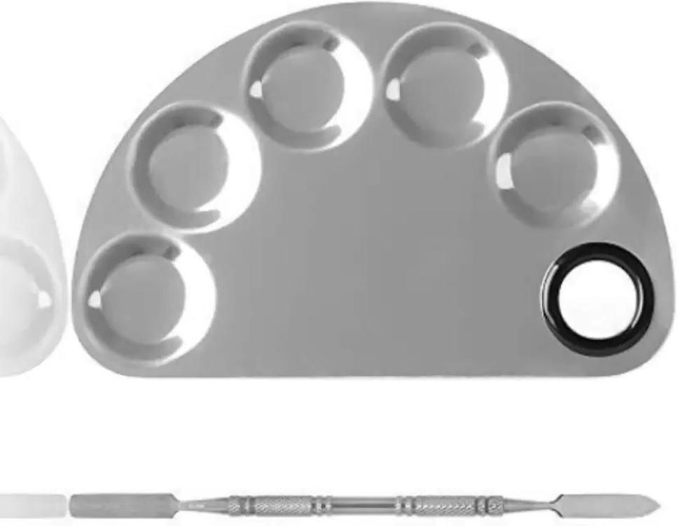 Stainless Steel Cosmetic Makeup Palette Spatula Foundation Mixing palette