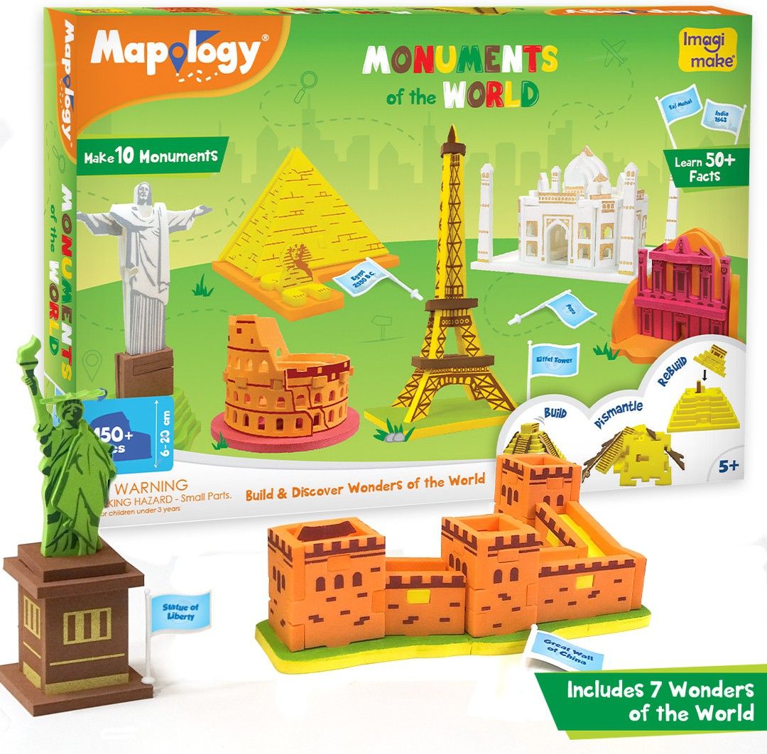 Monuments of The World Educational Toy and Learning Aid - Puzzles for Kids
