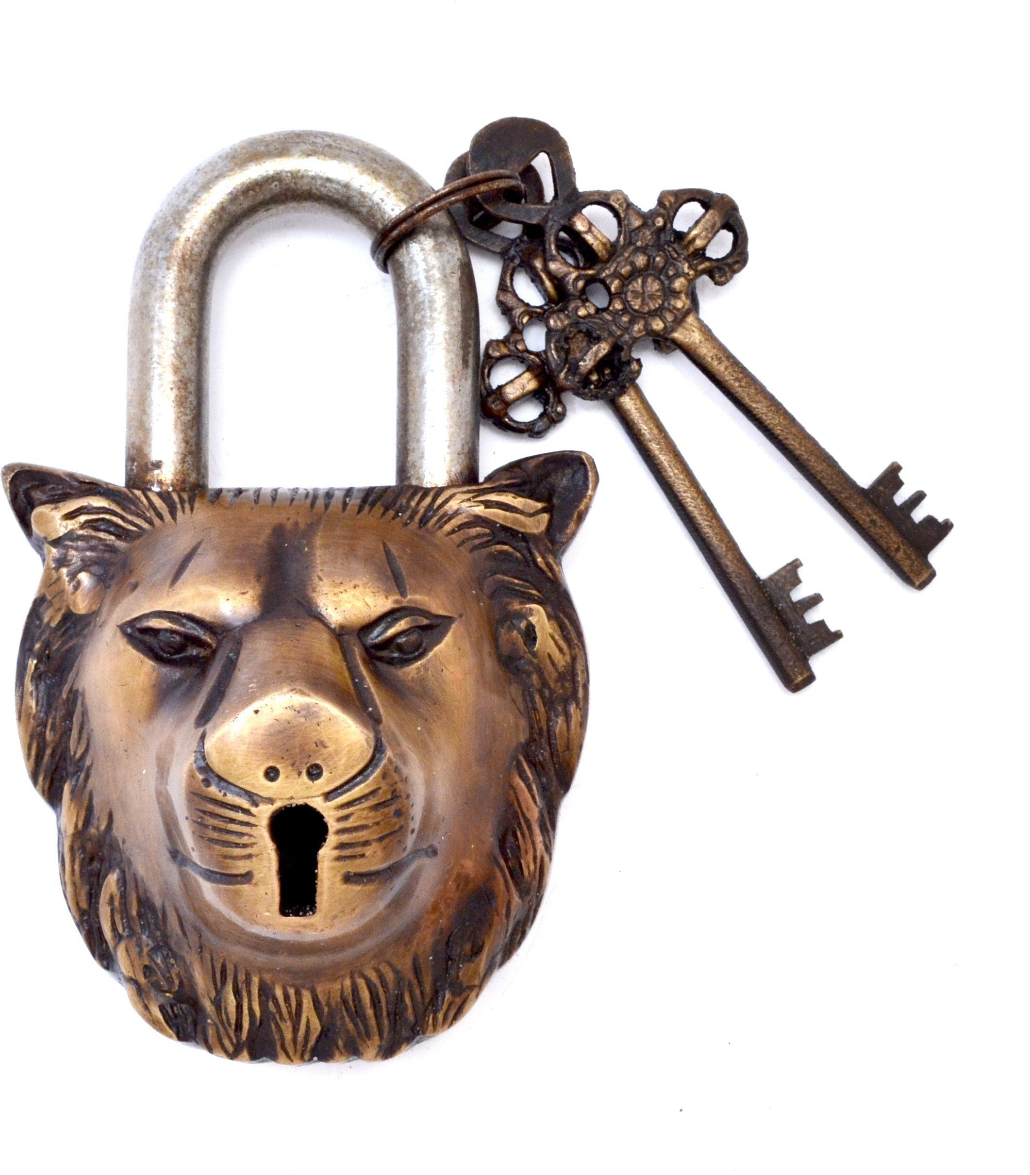 handecor Golden Lion Design Functional Padlock-picture-15