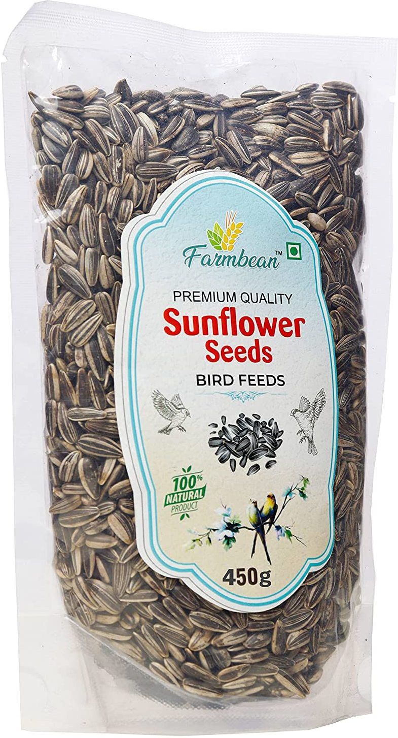 farmbean Sunflower Seeds Bird Food for Conures, African Grey, Macaws, Cockatoo bird food 0.45 kg Dry Adult, Senior, Young Bird Food-picture-41