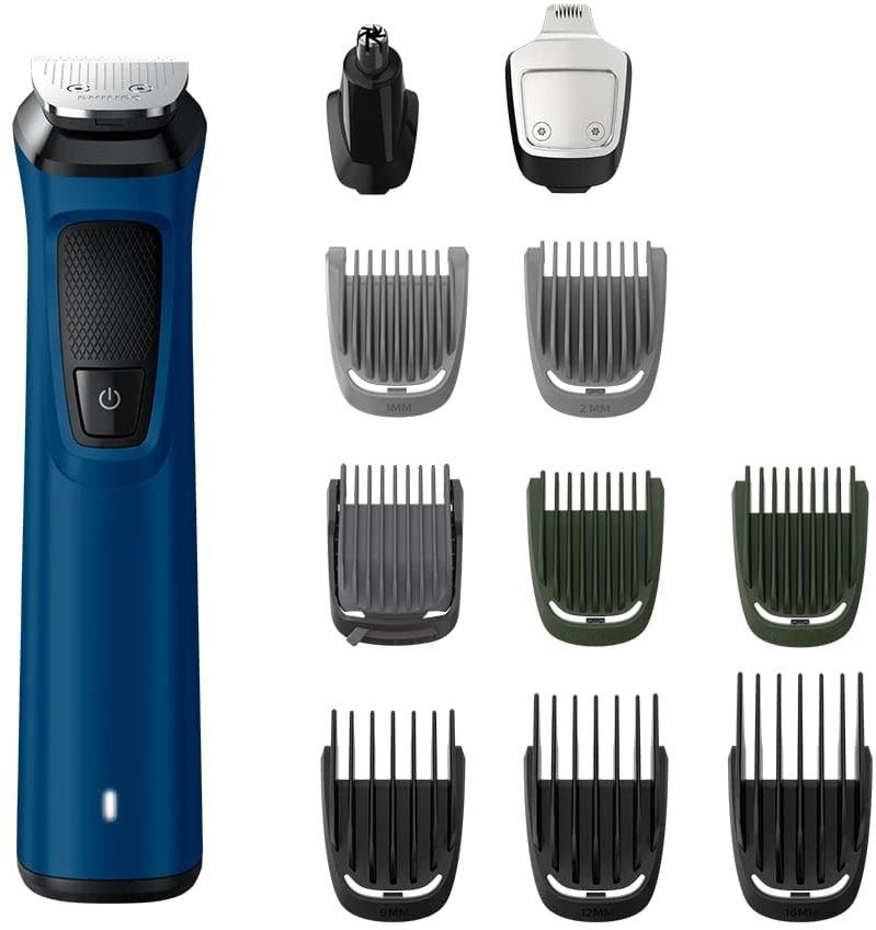 PHILIPS MG7707/15, 12-in-1 All-in-1 Trimmer. Power adapt technology for precise trimming Grooming Kit 120 minRuntime 11 Length Settings
